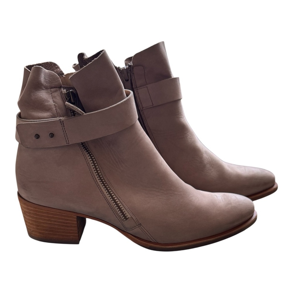 Paul Green "Sheridan" Suede Moto Boots – Truffle | US 9 | Luxe Comfort